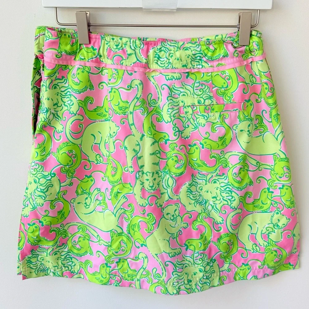 Lilly Pulitzer Fried Catfish White Label Skort Lion Tiger and Koi Print size 4 - Picture 4 of 4